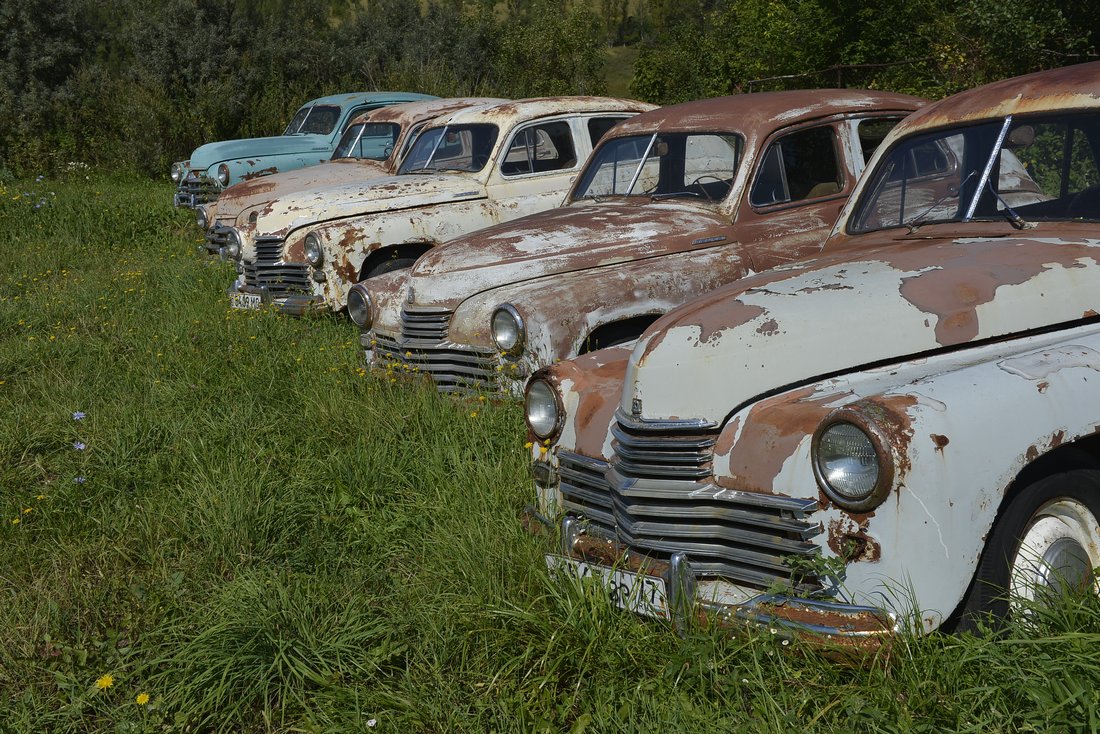 Музей раритетных автомобилей под открытым небом в Тульской области