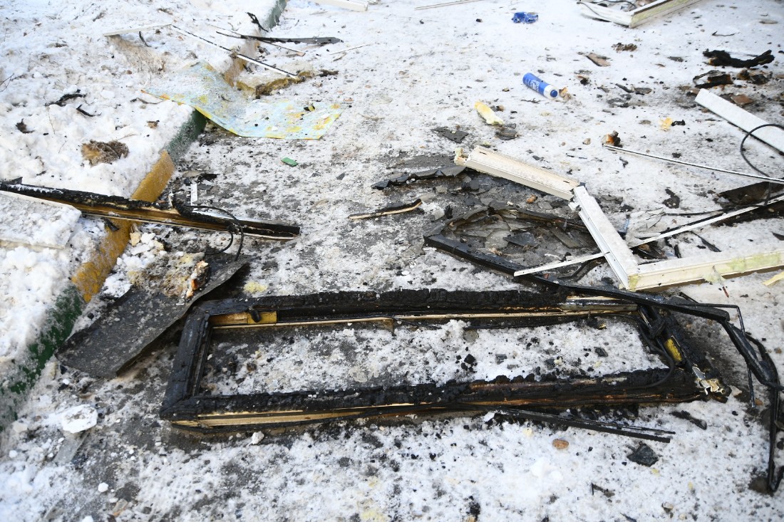 Последствия пожара и взрыва на ул. Марата: ФОТО