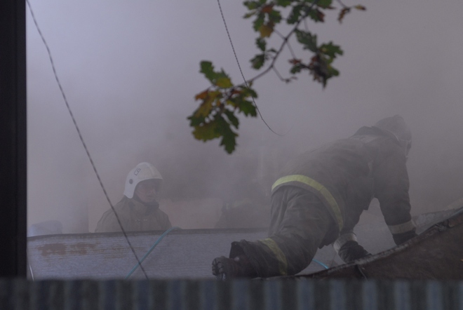 Пожар на Рабочем проезде в Туле