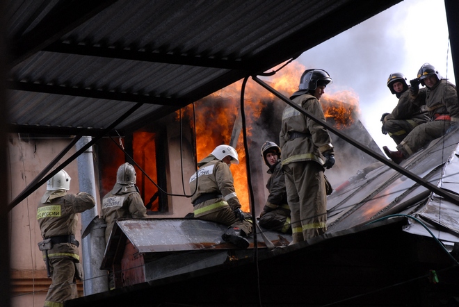 Пожар на Рабочем проезде в Туле