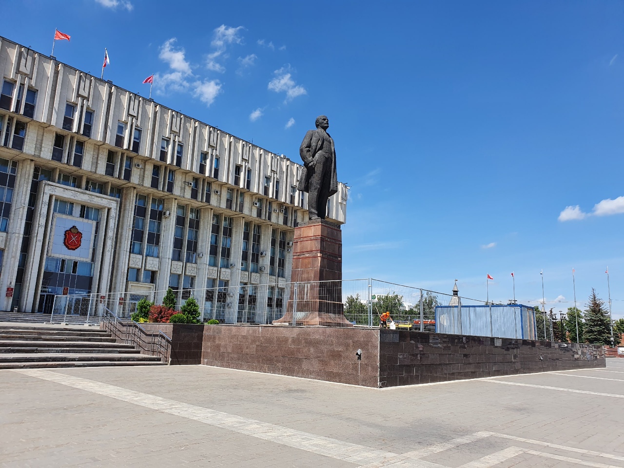 В Туле на главной площади начали ремонтировать памятник Ленину | 02.07.2020  | Культура | Центр71 - все новости Тулы