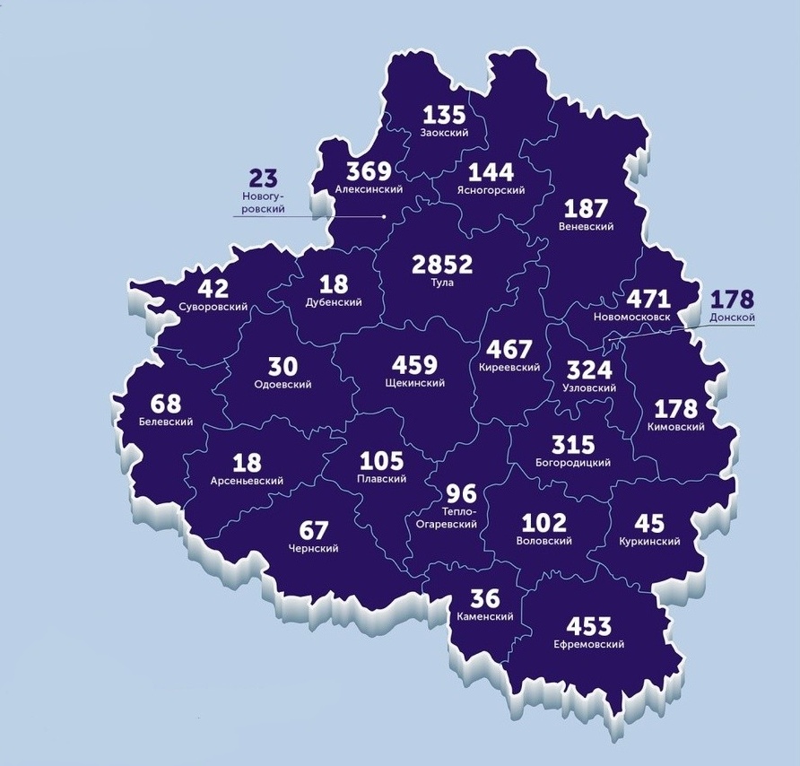 Карта распространения коронавируса в тверской области на сегодня по городам и районам