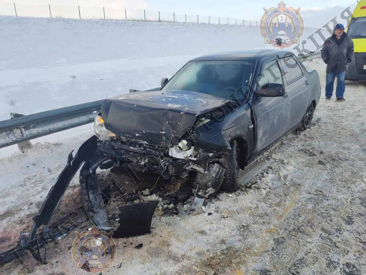 В Богородицком районе Lada врезалась в машину дорожной службы: два человека  пострадали | 27.12.2021 | Происшествия | Центр71 - все новости Тулы