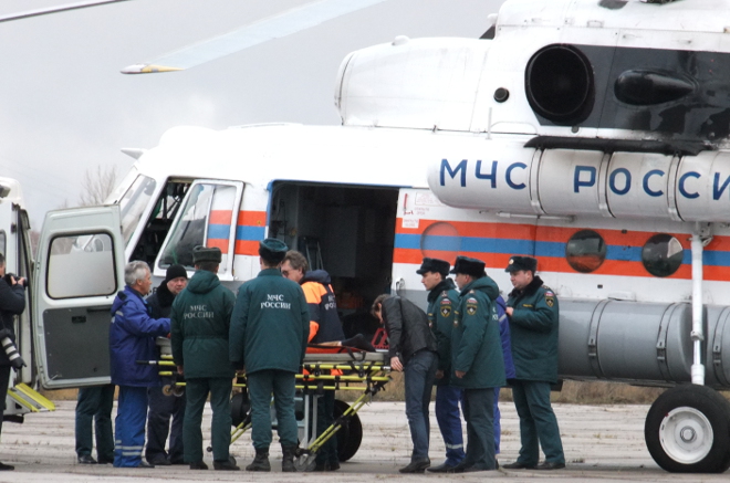 Фоторепортаж: Раненых в ДТП с автобусом отправили в Москву