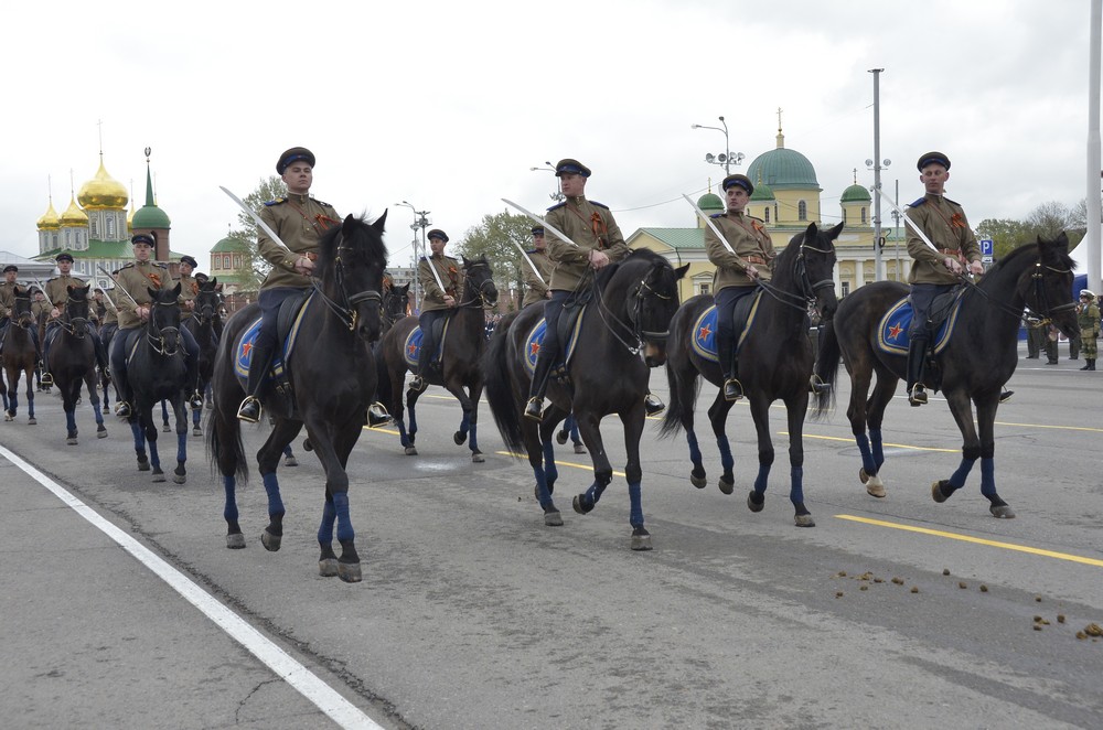 Парад кавалерии и военной техники: ФОТО